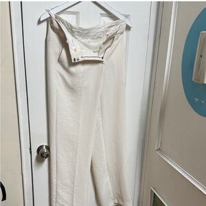 Aritzia Cream “effortless” Wide Leg Pants